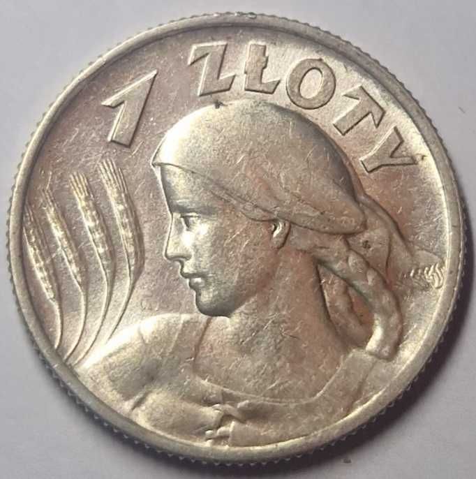 1 zł 1925 kropka po dacie PIĘKNA