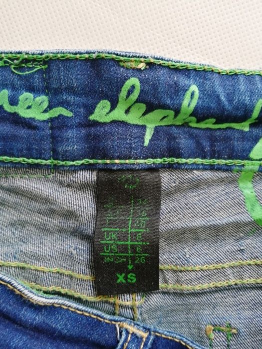 ONE GREEN ELEPHANT - Damskie Spodenki, Szorty Jeansowe, Jeansy XS