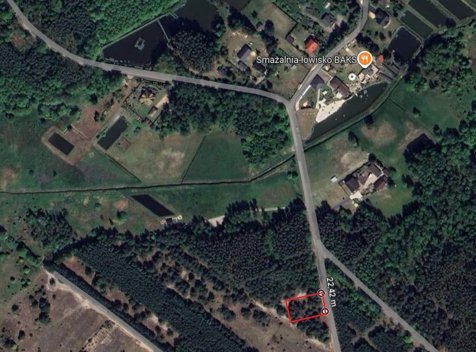 Dzialka budowlana 1057 m² Ojrzen WZ dom i budynek gosp - Widok 2