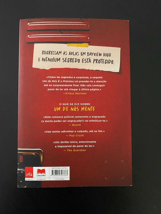 Livro Um de Nós é o Próximo de Karen M. McManus