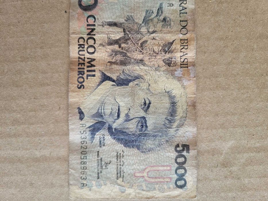 Nota 5000 Cruzeiros - Antônio Carlos Gomes