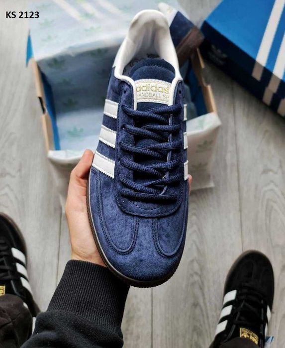 Чоловічі кросівки Adidas Spezial HandBall "Blue/White" Розміри 41-45