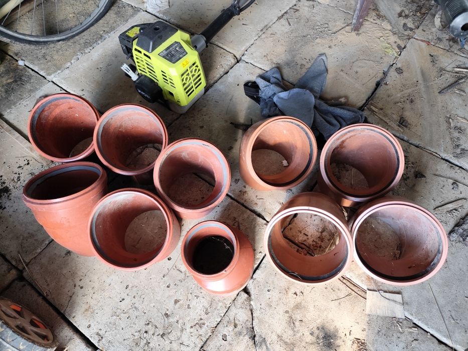 Kolanko rura 160 pcv 9szt zewnętrzne pomarańczowe  SN8