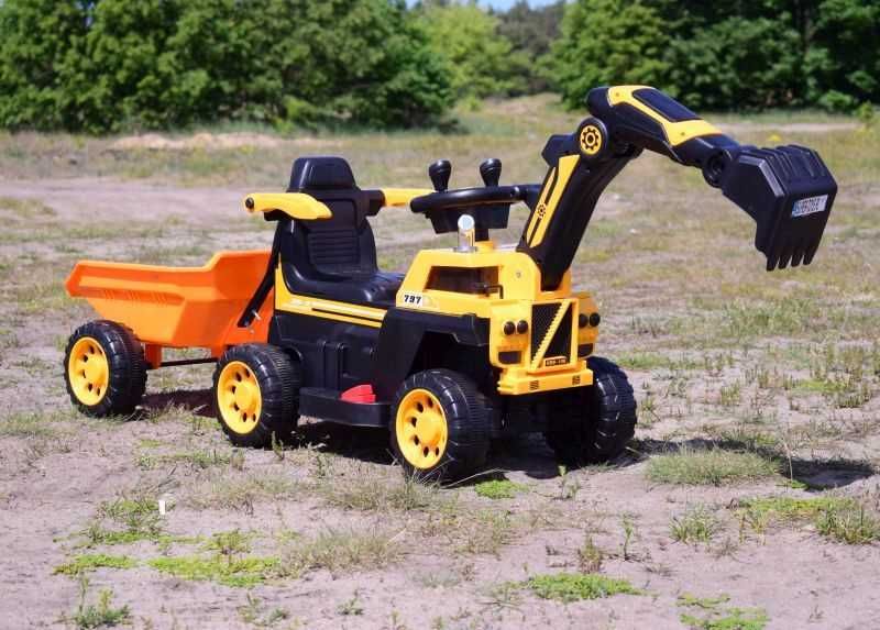 Autko KOPARKA NA AKUMULATOR dla dzieci zabawka jeździk TRAKTOR auto