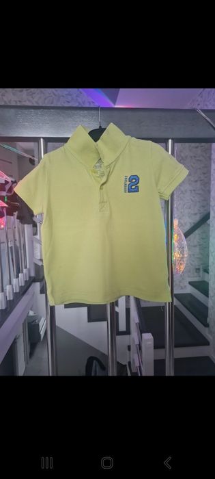 T-shirt polo miętowy