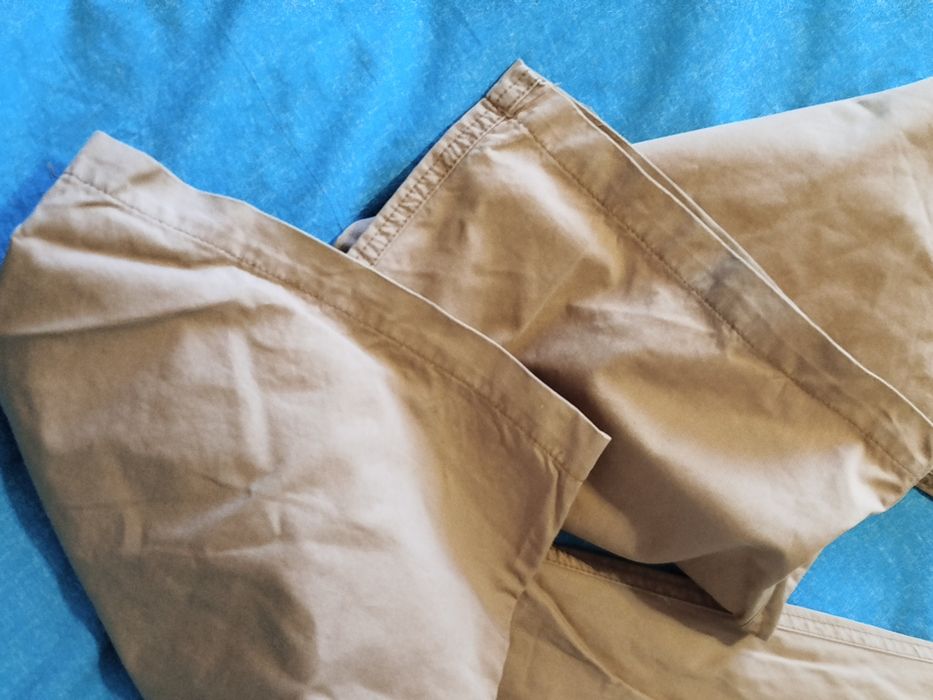 Proste beżowe karmelowe spodnie z prostą nogawką Identity Wear XL