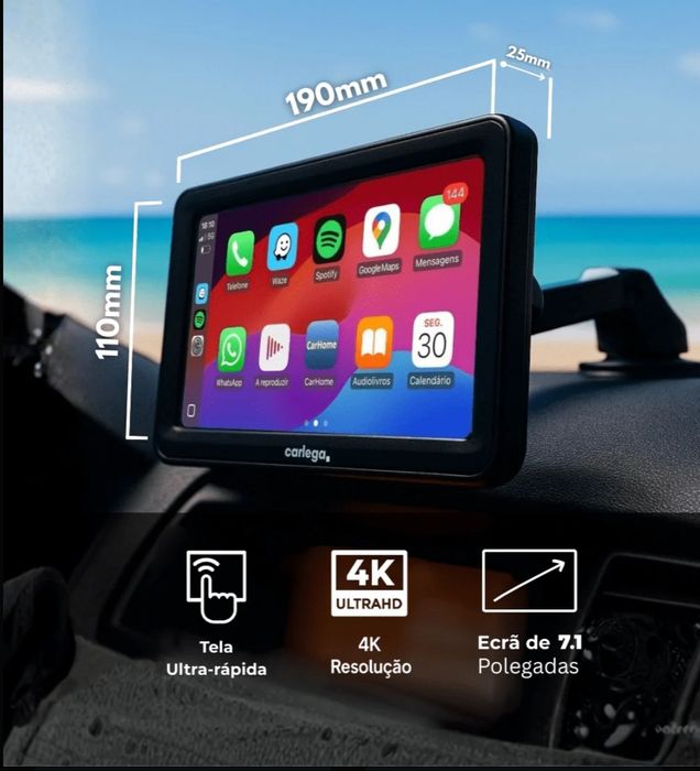 Equipamento carlega com câmera traseira