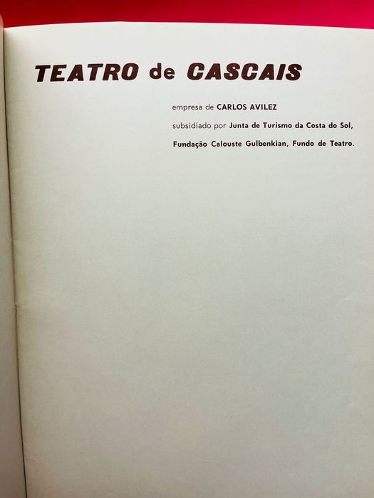 As Bodas de Sangue - Garcia Lorca - Teatro de Cascais RARO