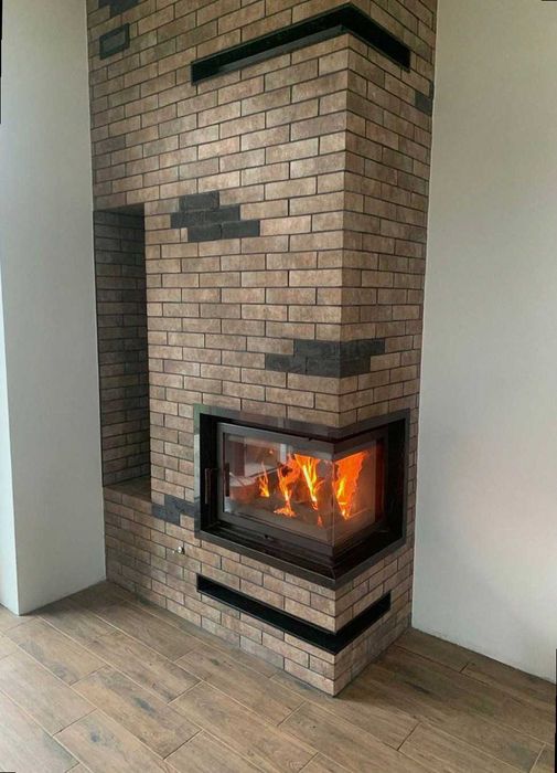 Камін для опалення будинку + монтаж камінів ‼️камін кутовий