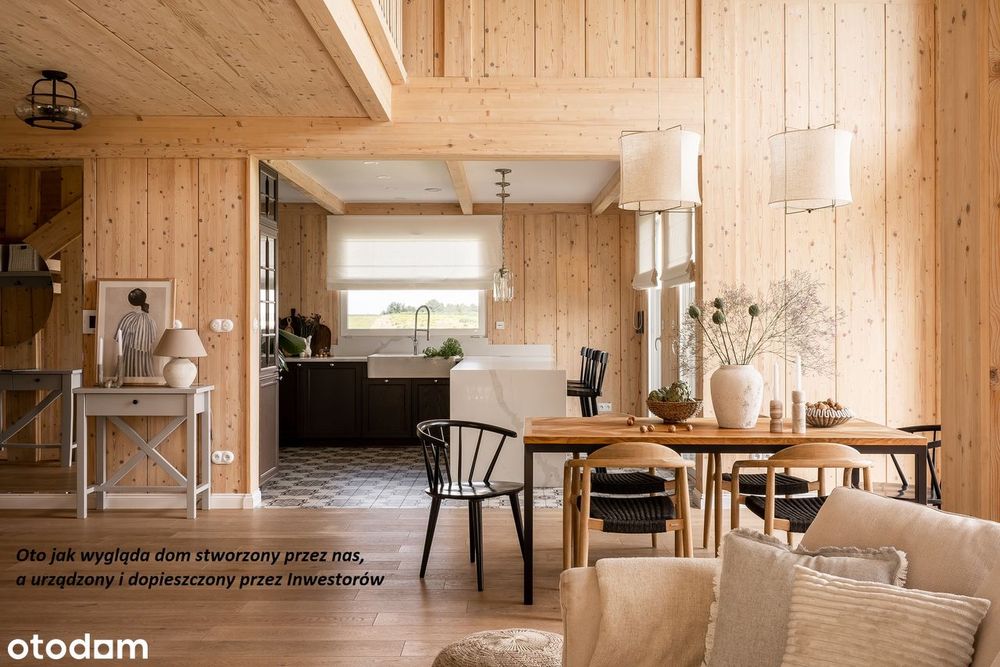 NOWY Dom  drewniany parterowy 93,5m² + Działka 966m² Siesławice