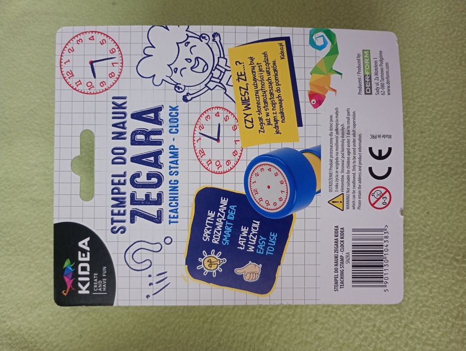 Zestaw Kidea wirujące markery i stempel do nauki zegara
