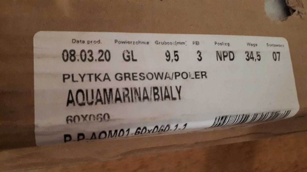 Gres szary gat. I polerowany 4,32 m2 Nowa Gala 83 zl/m2