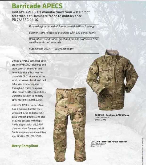 Куртка мембранна Gore-Tex APECS OCP United Join Forces Small Regular