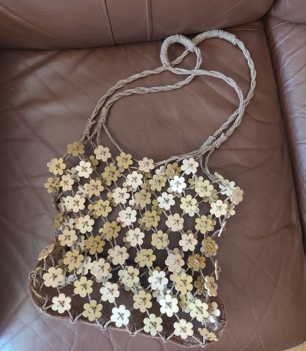 Torebka unikat ,kwiatuszki ,hit