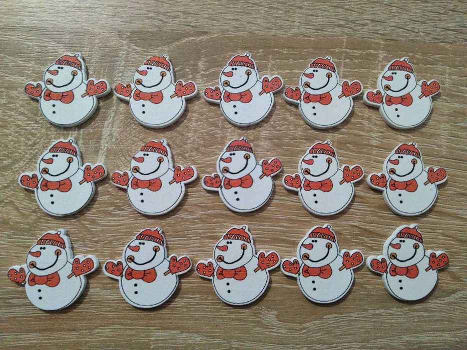 Дерев'яні пуговки гудзики, набори по 15 шт