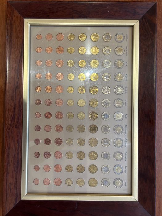 Quadro moedas euro 2002