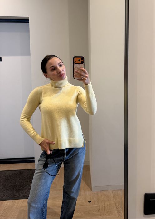 Кашемір + вовна светр гольф xs massimo dutti  стиль old money