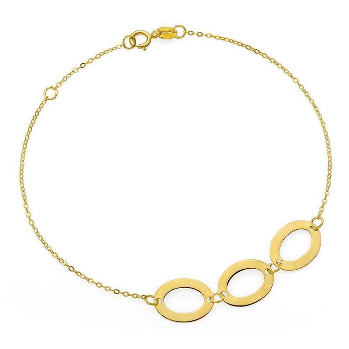 WYPRZEDAŻ 250zł/g 333 Złota Bransoletka z Kółkami Złotymi Ringami
