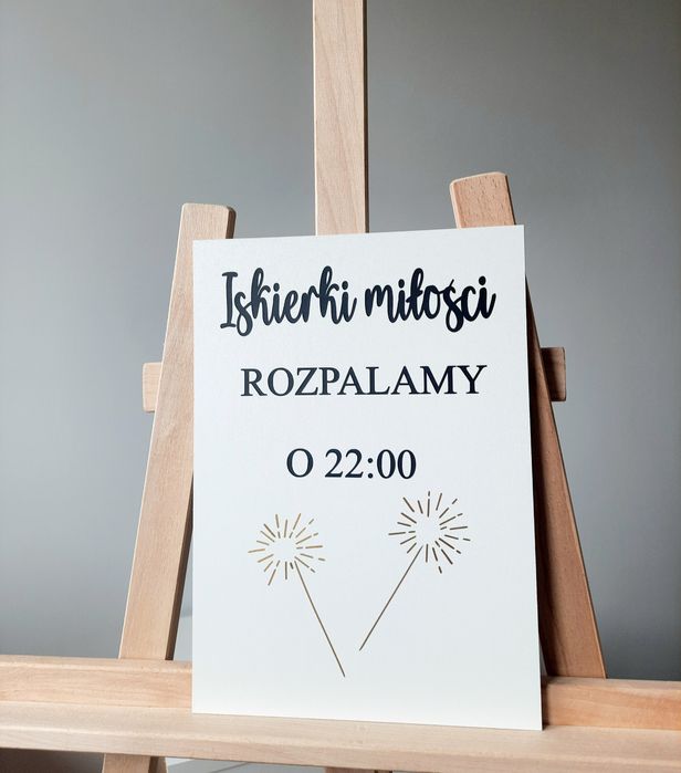 Iskierki miłości tabliczka ślubna