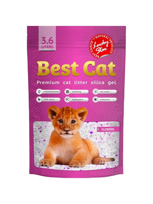 Силікагелевий наповнювач "Best Cat" Pink Flowers 3.6л