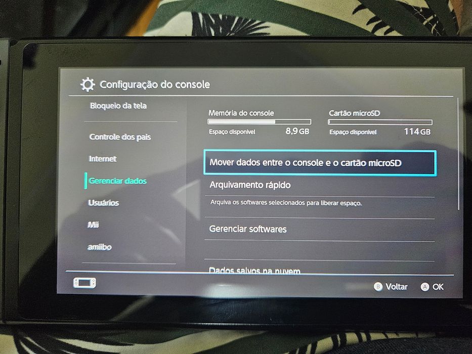 Nintendo Switch + Cartão SD 128Gb + Kit Acessórios
