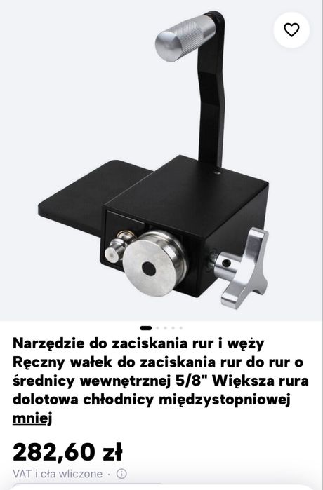 Ręczna walcarka / beader do rur intercoolera – NOWA