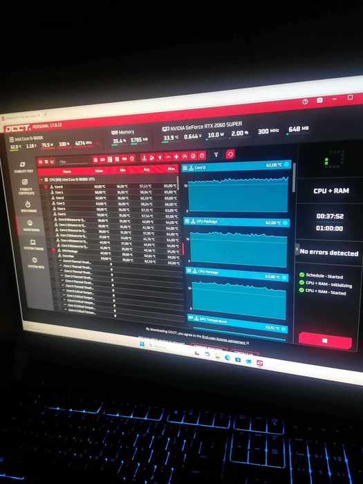 Komputer do gier RTX 2060 SUPER, I5 9600K, 16GB RAM