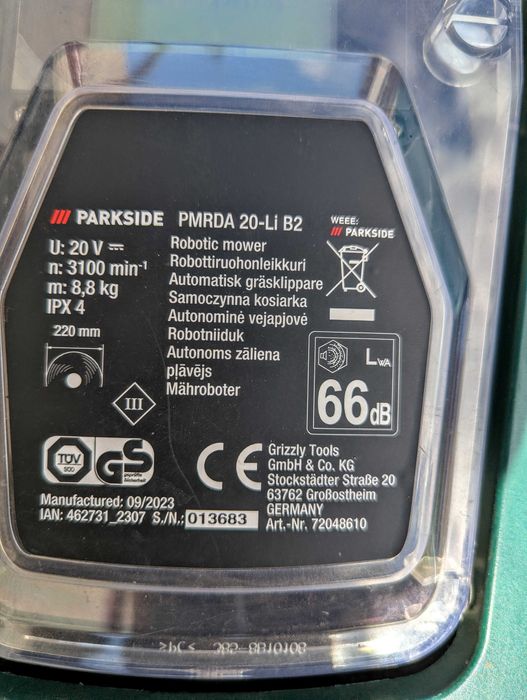 Robot koszący Parkside PMRDA 20-Li B2 NOWA BATERIA!