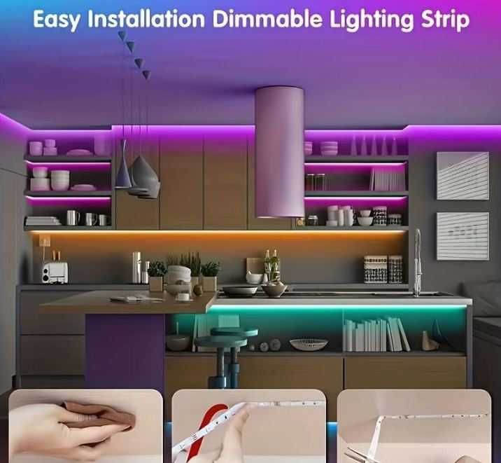 Светодиодная RGB лента,c пультом 24 клавиши, 5050 дюймов, USB, 5 м