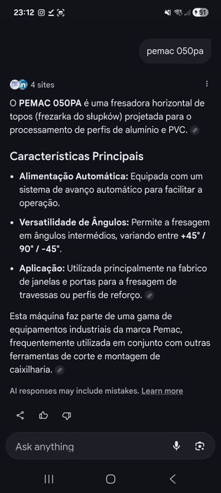 Fresadora agular  para perfis de pvc e alumínio