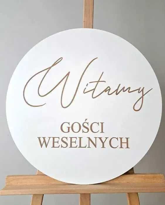 Tablica powitalna Witamy Gości Weselnych ślub wesele