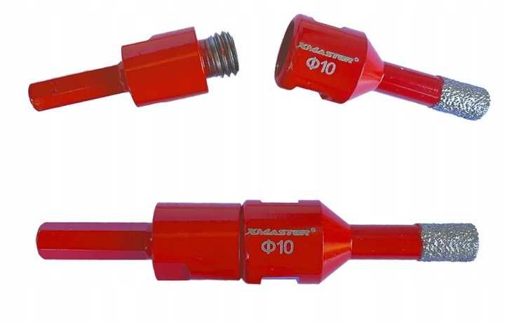 Zestaw otwornic diamentowych do gresu płytek kamienia M14 adapter