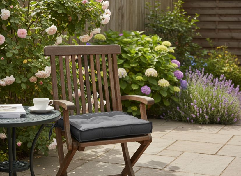 PROMOCJA -10% Poduszka ogrodowa 45 x 45 x 9 szara szary