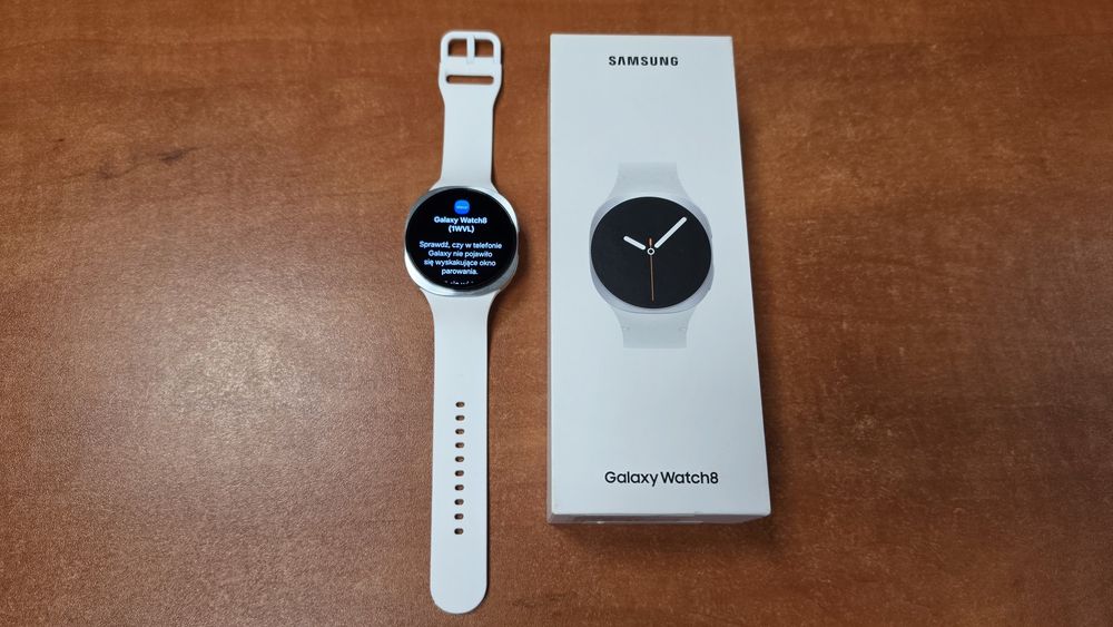 Samsung Galaxy Watch 8 44mm LTE srebrny, stan bdb, gwarancja