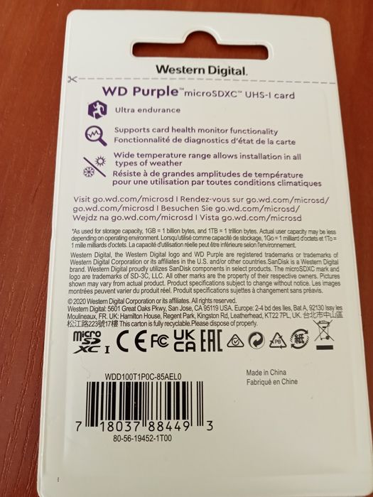 Karta micro SDXC 1 TB