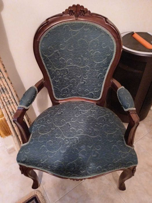 French Sofa com cadeira - Canapé  estilo Luis XV