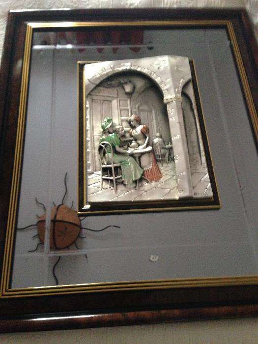 quadro e espelho muito bonito