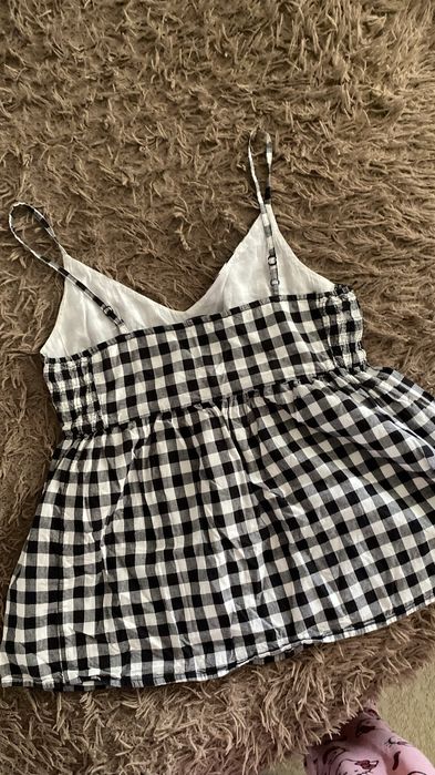 Топ-футболка в клетку