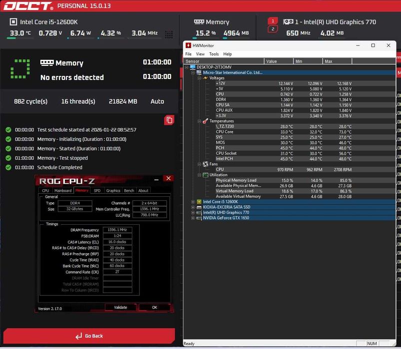 T-Force VulcanZ 32GB (2x16GB) DDR4 3200MHz CL16
