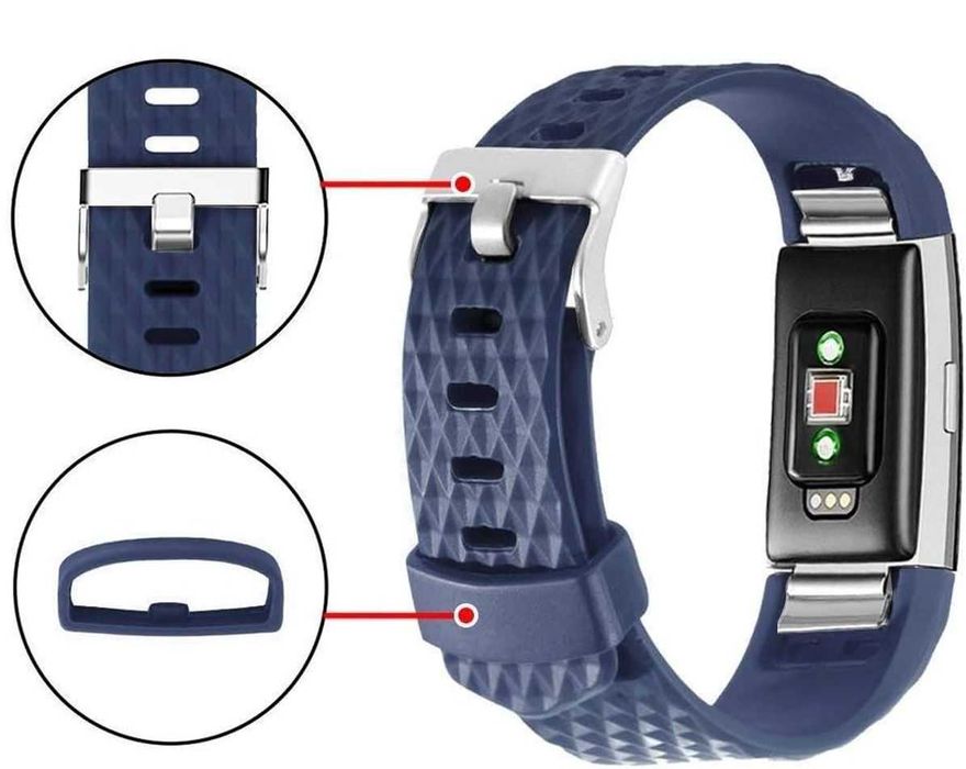 Pasek do smartbanda FITBIT CHARGE 2 rozm. S silikon jasno fioletowy