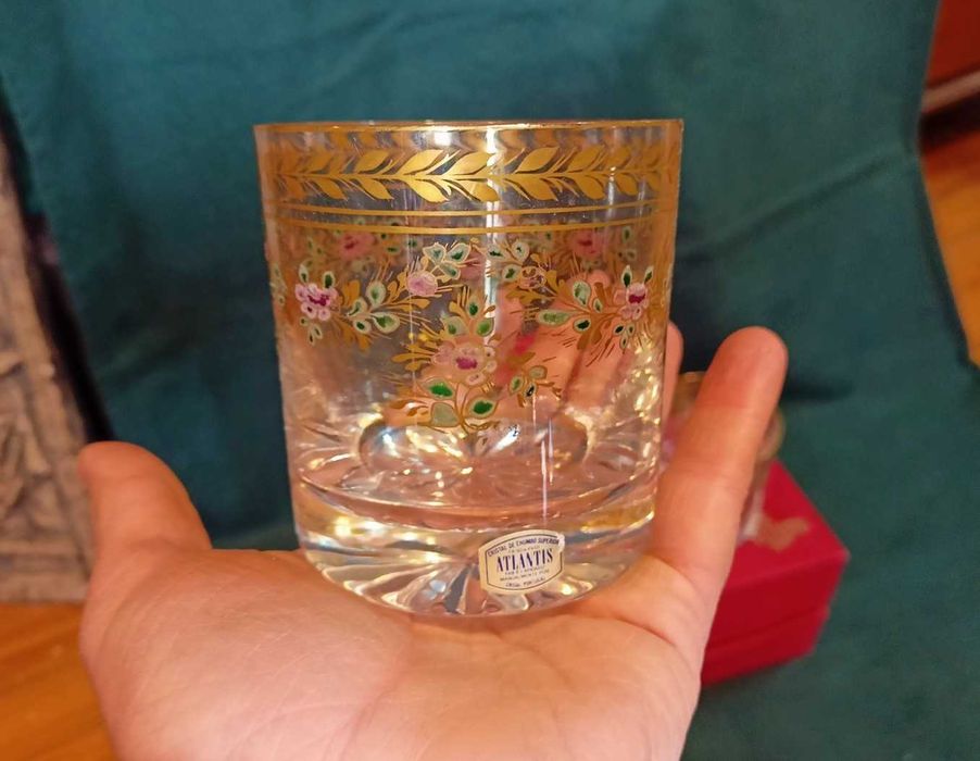 Par Copos Whisky Cristal Atlantis