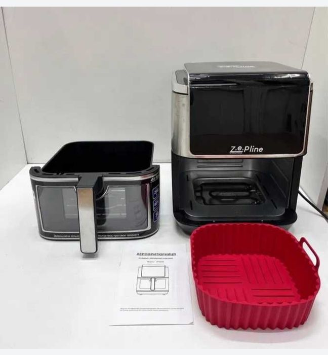 Новий! 13 литров!Аэрогриль  ZP-00390 ДВА тена!Аэрошриль .Фритюрница.