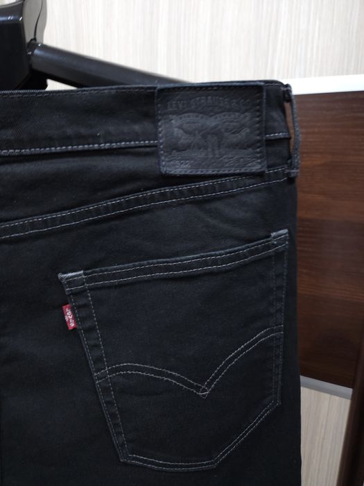 Męskie spodnie Levi's 522 W36 L32 Czarne Jeansy Denim  XL