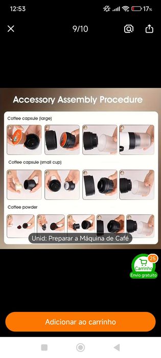 Maquina café portátil