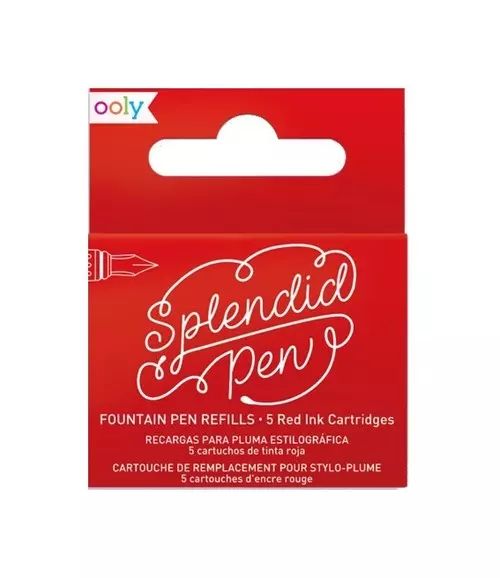 Naboje Uzupełniające Ooly Splendid Pen Czerwone 5 Sztuk. Nowy Produkt
