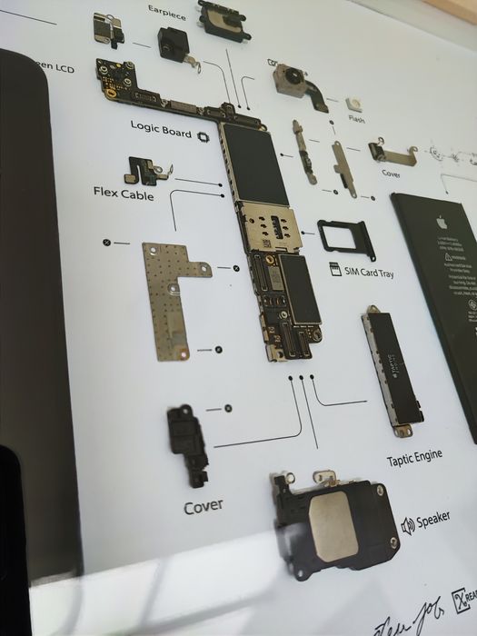 Disassembled iPhone 7 Diagram Frame64739217365635122