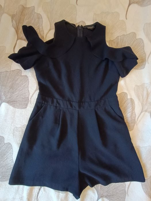 Kombinezon Krótki Letni Elegancki Odkryte Ramiona  Top Shop 40