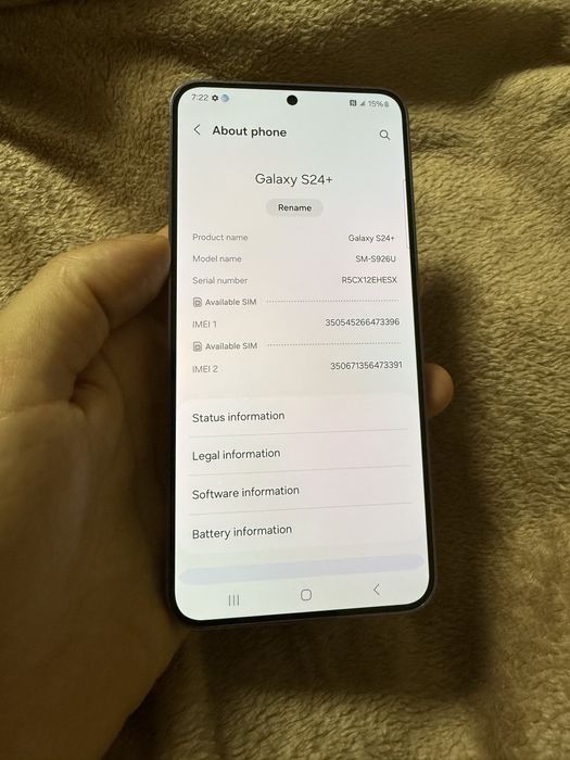 Samsung s24 plus 256gb