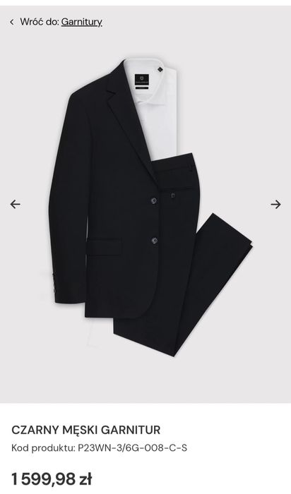 Nowy garnitur męski