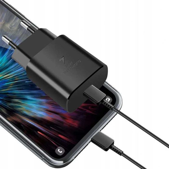 Zestaw do Samsung - Ładowarka 25W + Kabel USB-C -> Jakość Premium